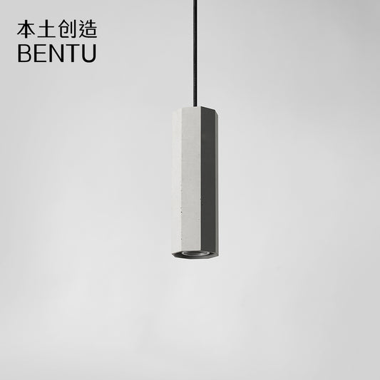 BENTU Pillar Pendant Light /  Concrete